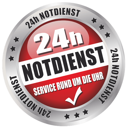 Siegel: 24h Notdienst – Service rund um die Uhr